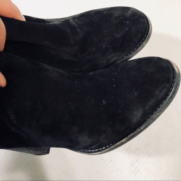 Paul Green black suede ankle boots size USA 8 - Picture 5 of 8